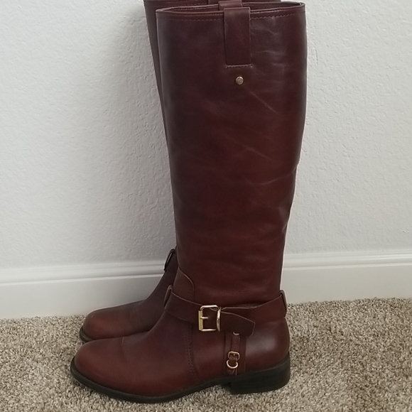 Vince Camuto Shoes - Vince Camuto Brown Leather Riding Tall Boots